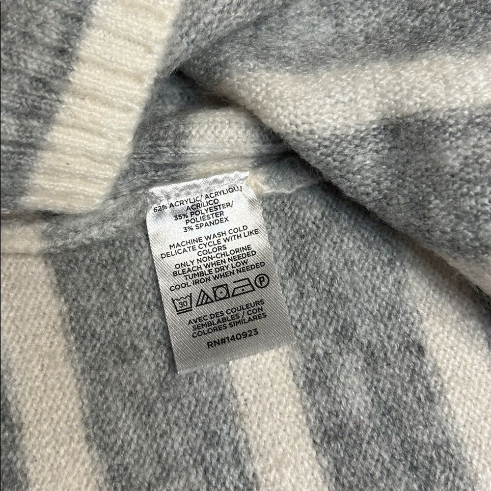 Loft Nautical Preppy Cottagecore Striped Cowl Neck Sweater Long Sleeve Knit - Picture 6 of 9
